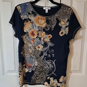 Dressbarn Floral Print Women's Top